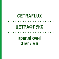 ЦЕТРАФЛУКС (CETRAFLUX) 3 мг/мл капли глазные 20 шт 0,25 мл - Ципрофлоксацин LABORATORIOS SALVAT