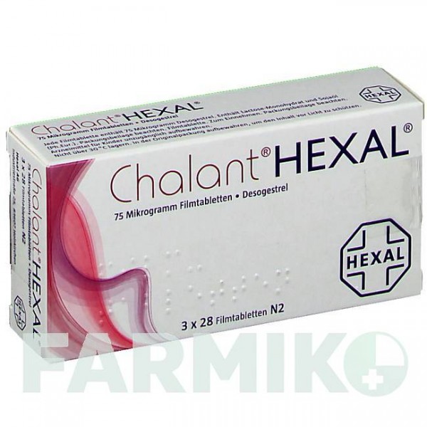 КАЛАНТ (CHALANT) 0,075 мг таблетки 3x28 шт - Дезогестрел HEXAL