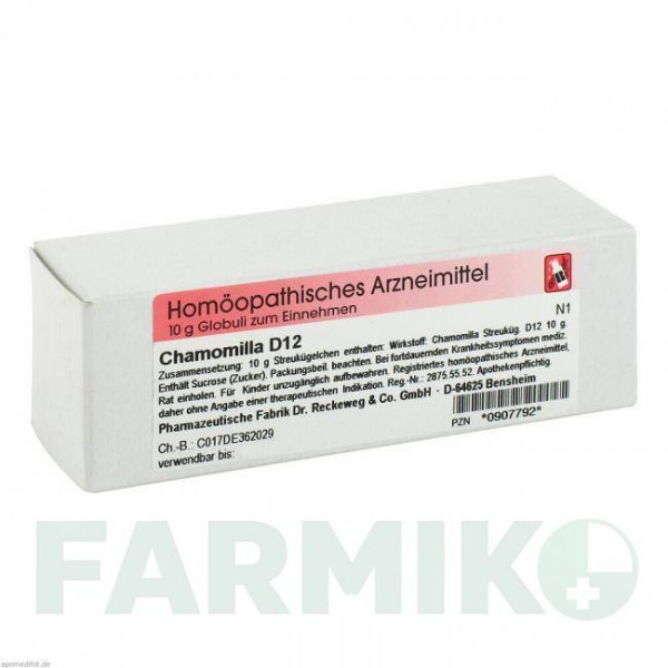 ХАМОМИЛЛА (CHAMOMILLA) D 12 глобули 10 г - Гомеопатия DR.RECKEWEG