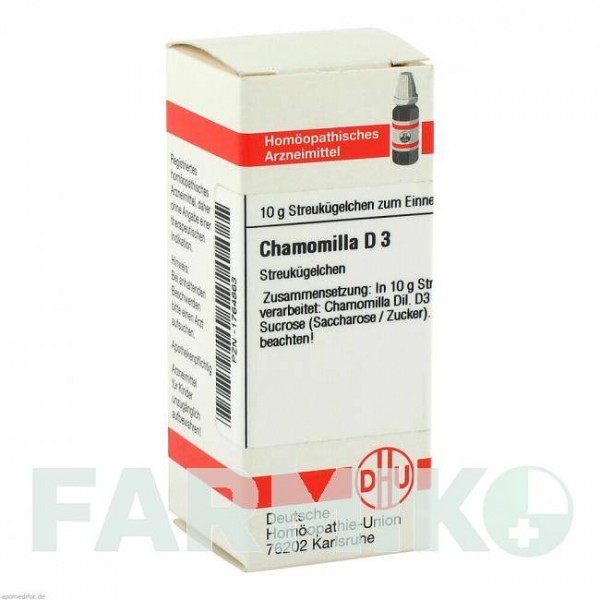 ХАМОМИЛЛА (CHAMOMILLA) D 3 глобули 10 г - Гомеопатия DHU