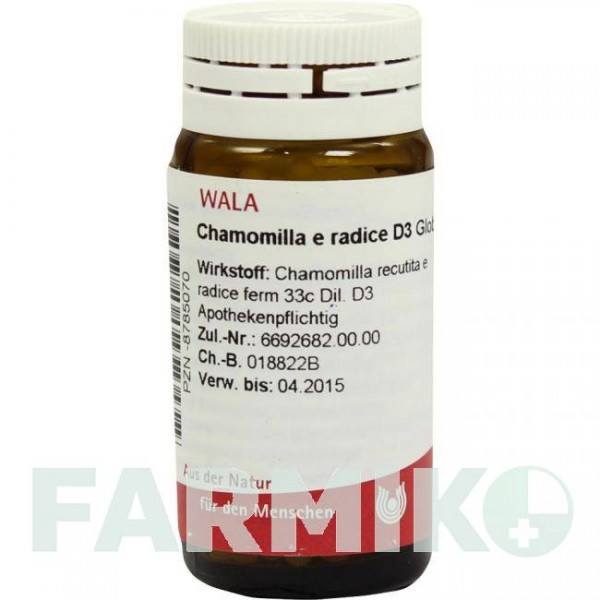 ХАМОМИЛЛА (CHAMOMILLA) D 3 глобули 20 г - Гомеопатия WALA HEILMITTEL