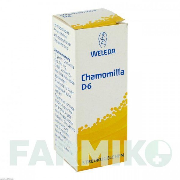 ХАМОМИЛЛА (CHAMOMILLA) D 6 глобули 10 г - Гомеопатия WELEDA