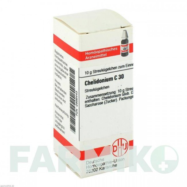 ХЕЛИДОНИУМ (CHELIDONIUM) C 30 глобули 10 г - Гомеопатия DHU