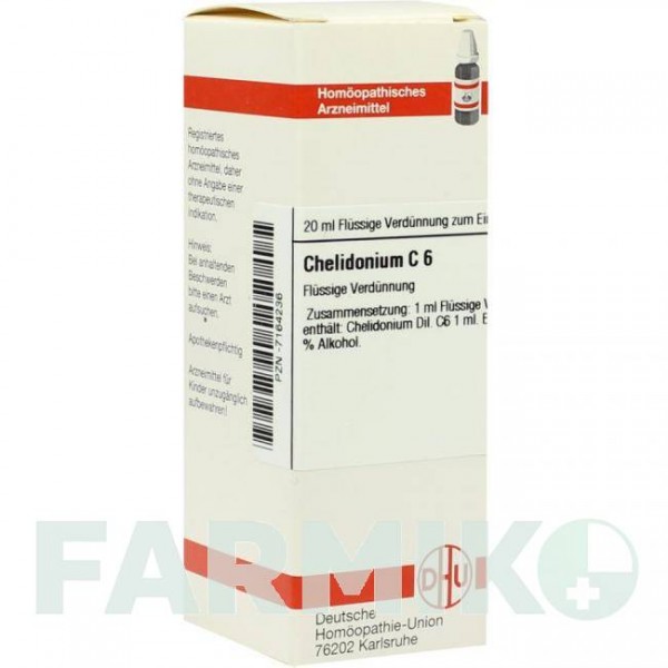 ХЕЛИДОНИУМ (CHELIDONIUM) C 6 раствор 20 мл - Гомеопатия DHU