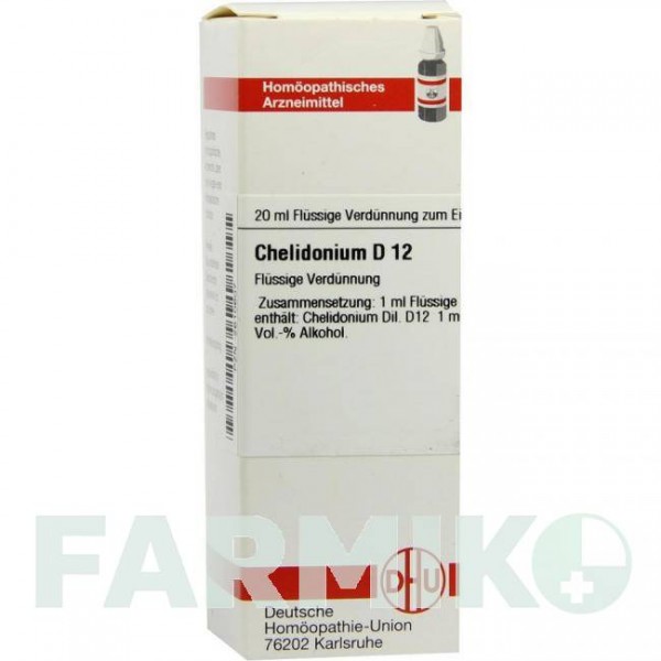 ХЕЛИДОНИУМ (CHELIDONIUM) D 12 раствор 20 мл - Гомеопатия DHU