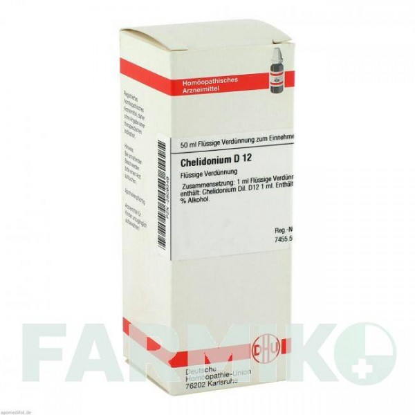 ХЕЛИДОНИУМ (CHELIDONIUM) D 12 раствор 50 мл - Гомеопатия DHU