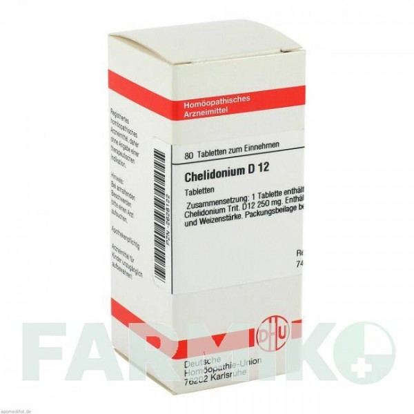 ХЕЛИДОНИУМ (CHELIDONIUM) D 12 таблетки 80 шт - Гомеопатия DHU