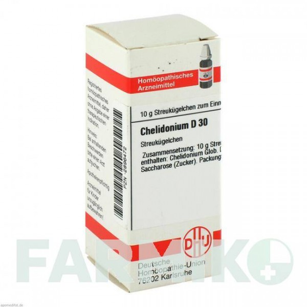 ХЕЛИДОНИУМ (CHELIDONIUM) D 30 глобули 10 г - Гомеопатия DHU