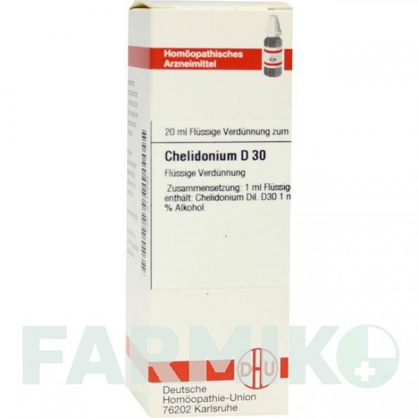 ХЕЛИДОНИУМ (CHELIDONIUM) D 30 раствор 20 мл - Гомеопатия DHU