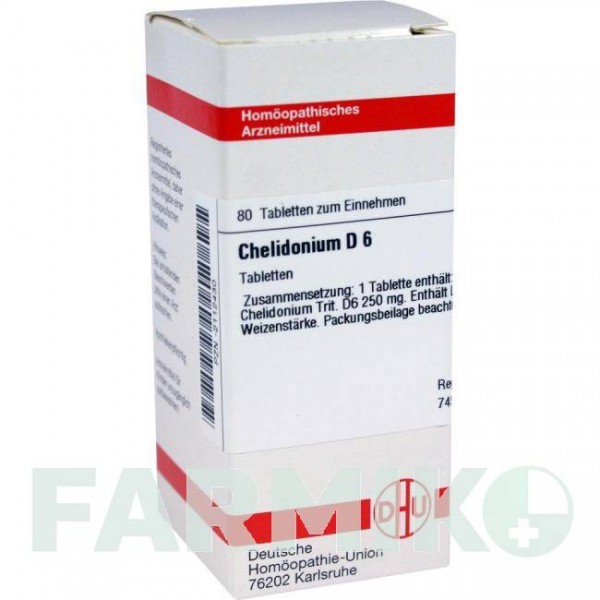 ХЕЛИДОНИУМ (CHELIDONIUM) D 6 таблетки 80 шт - Гомеопатия DHU