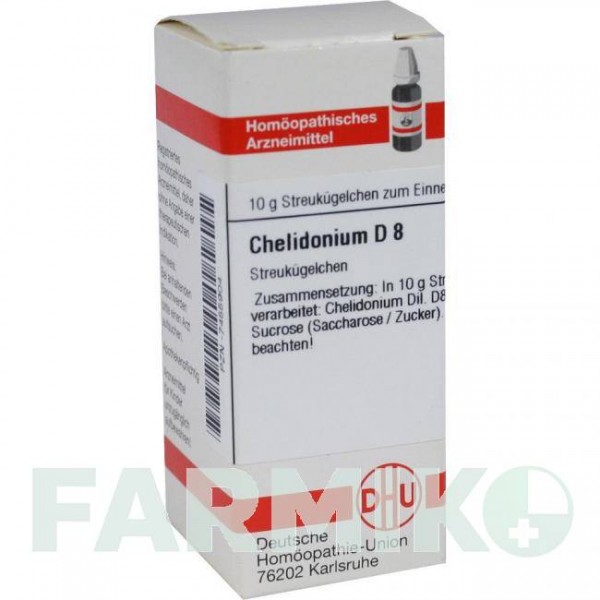 ХЕЛИДОНИУМ (CHELIDONIUM) D 8 глобули 10 г - Гомеопатия DHU