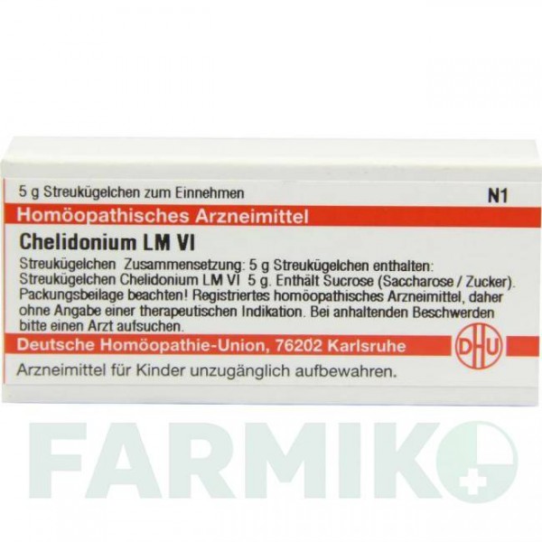 ХЕЛИДОНИУМ (CHELIDONIUM) LM VI глобули 5 г - Гомеопатия DHU