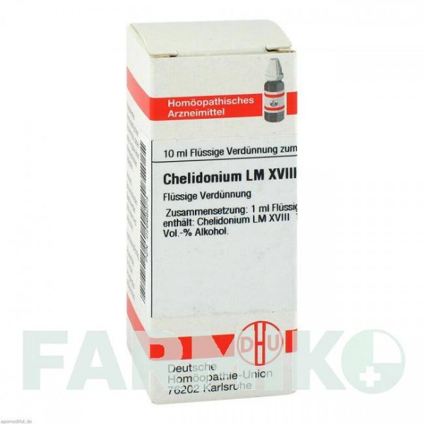 ХЕЛИДОНИУМ (CHELIDONIUM) LM XVIII раствор 10 мл - Гомеопатия DHU