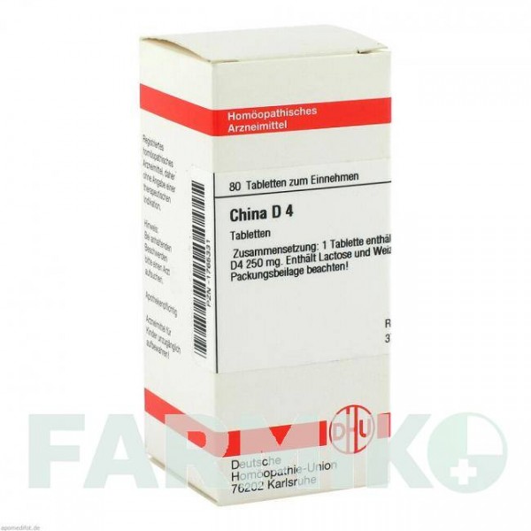 ХИНА (CHINA) D 4 таблетки 80 шт - Гомеопатия DHU