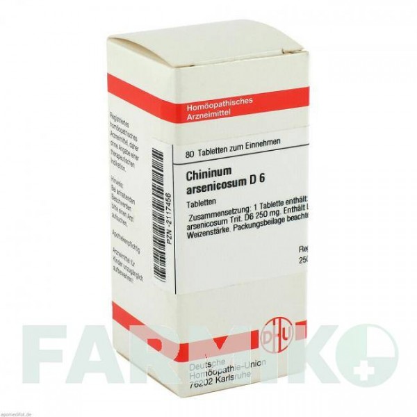 ХИНИНУМ АРСЕНИКОСУМ (CHININUM ARSENICOSUM) D 6 таблетки 80 шт - Гомеопатия DHU