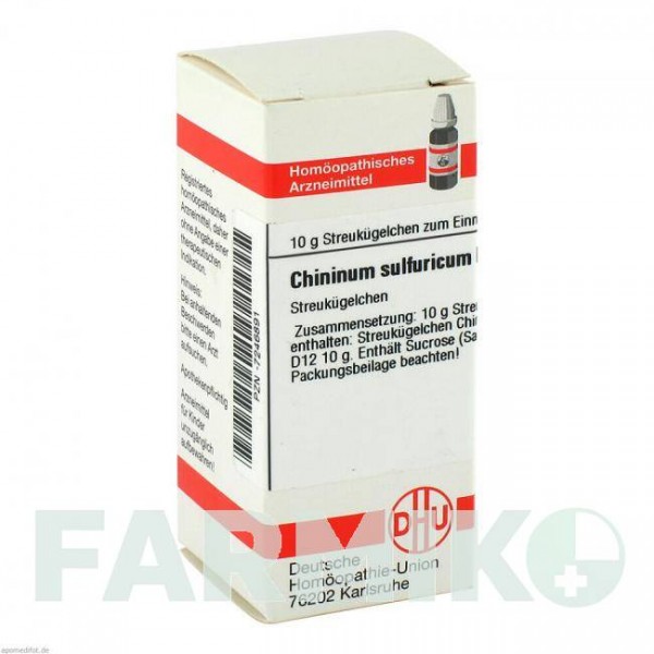 ХИНИНУМ СУЛЬФУРИКУМ (CHININUM SULFURICUM) D 12 глобули 10 г - Гомеопатия DHU