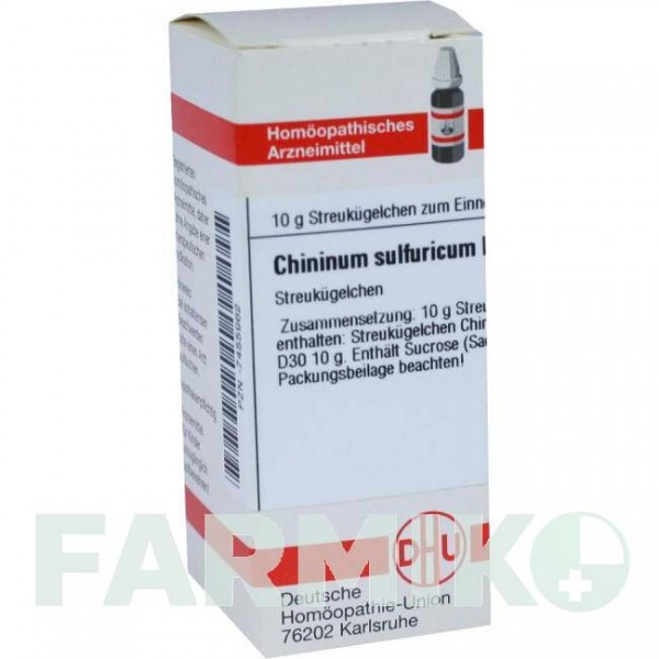 ХИНИНУМ СУЛЬФУРИКУМ (CHININUM SULFURICUM) D 30 глобули 10 г - Гомеопатия DHU