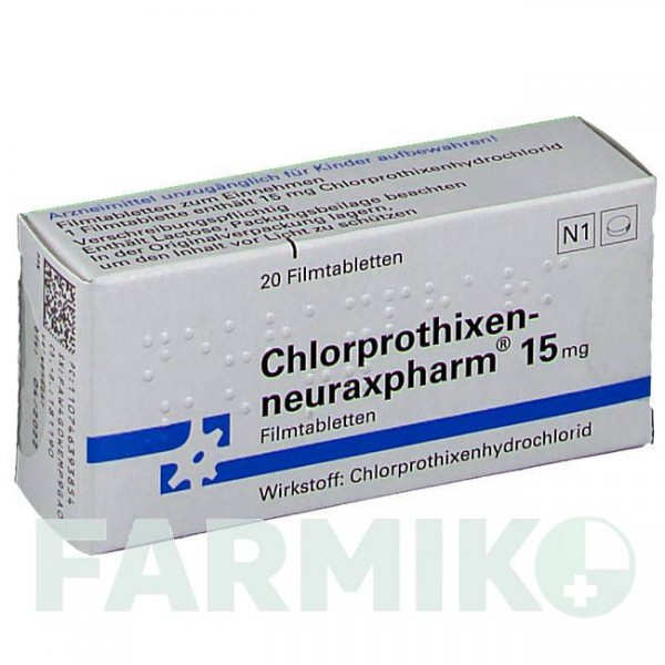ХЛОРПРОТИКСЕН (CHLORPROTHIXEN) 15 мг таблетки 20 шт - Хлорпротиксен NEURAXPHARM