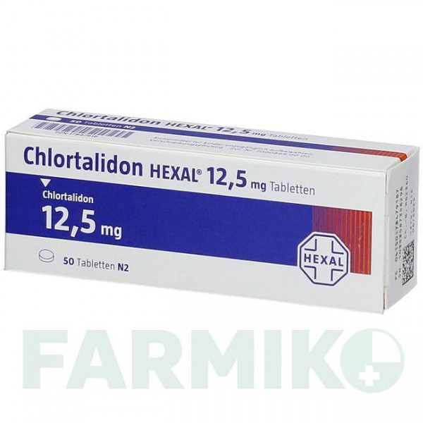 ХЛОРТАЛИДОН (CHLORTALIDON) 12,5 мг таблетки 100 шт - Активные вещества HEXAL