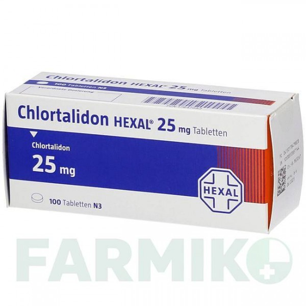 ХЛОРТАЛИДОН (CHLORTALIDON) 25 мг таблетки 100 шт - Активные вещества HEXAL