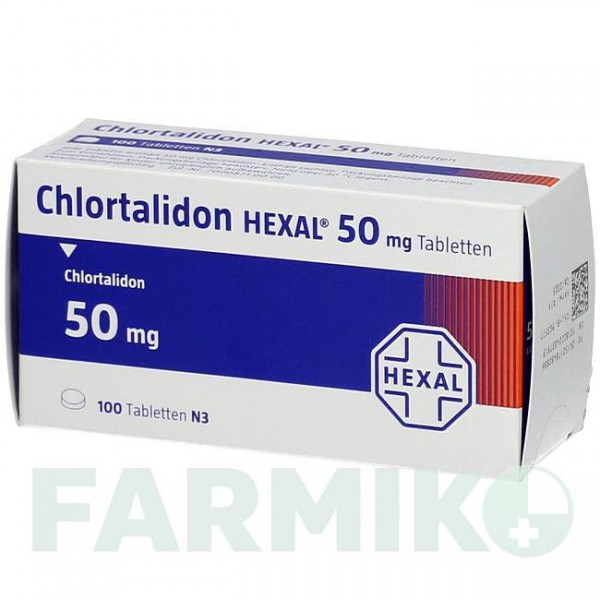 ХЛОРТАЛИДОН (CHLORTALIDON) 50 мг таблетки 50 шт - Активные вещества HEXAL