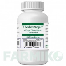ХОЛЕСТАГЕЛЬ (CHOLESTAGEL) 625 мг таблетки 180 шт - Колесевелам CHEPLAPHARM