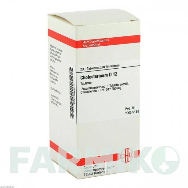 ХОЛЕСТЕРИНУМ (CHOLESTERINUM) D 12 таблетки 200 шт - Гомеопатия DHU