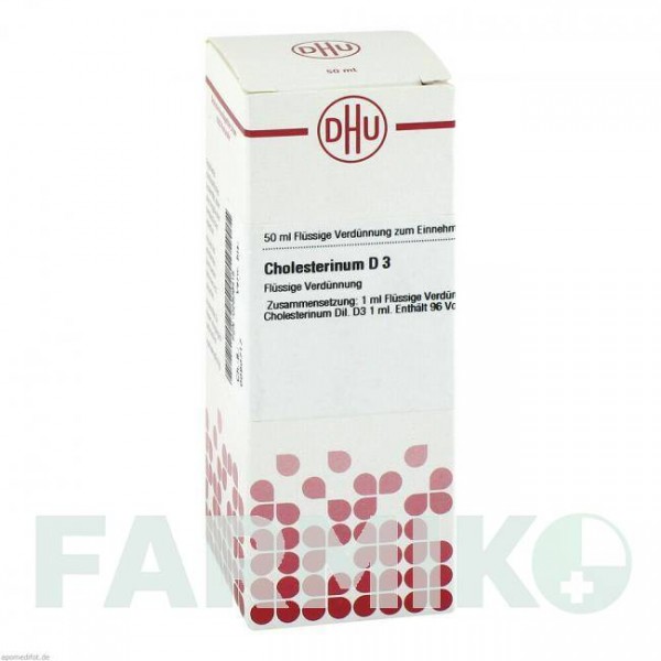ХОЛЕСТЕРИНУМ (CHOLESTERINUM) D 3 раствор 50 мл - Гомеопатия DHU