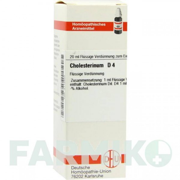 ХОЛЕСТЕРИНУМ (CHOLESTERINUM) D 4 раствор 20 мл - Гомеопатия DHU