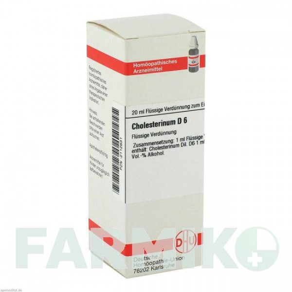 ХОЛЕСТЕРИНУМ (CHOLESTERINUM) D 6 раствор 20 мл - Гомеопатия DHU