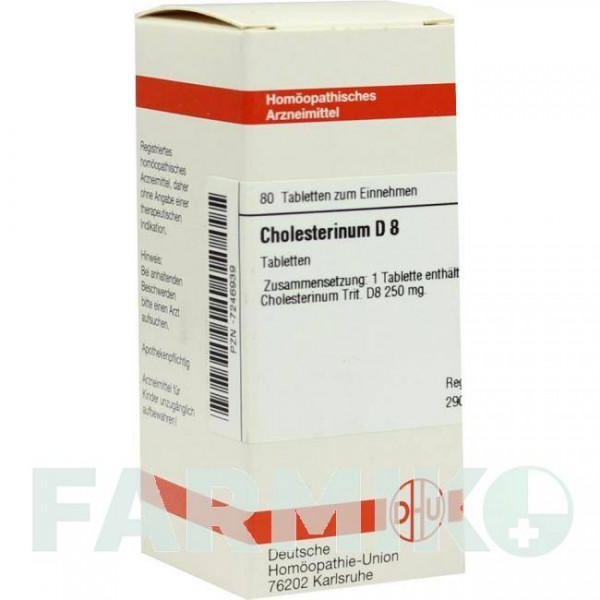 ХОЛЕСТЕРИНУМ (CHOLESTERINUM) D 8 таблетки 80 шт - Гомеопатия DHU