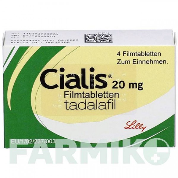 СИАЛИС (CIALIS) 20 мг таблетки 4 шт - Тадалафил ACA MULLER-ADAG PHARMA