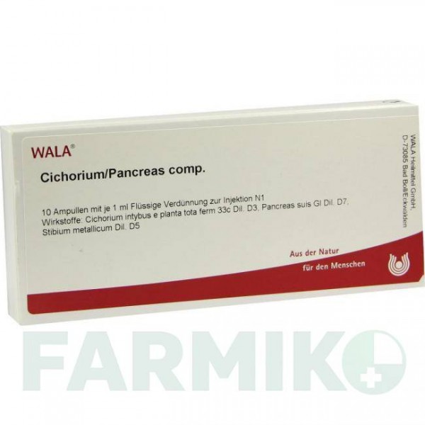 ЦИХОРІУМ ПАНКРЕАС (CICHORIUM PANCREAS) ампули 10x1 мл - Гомеопатія WALA HEILMITTEL