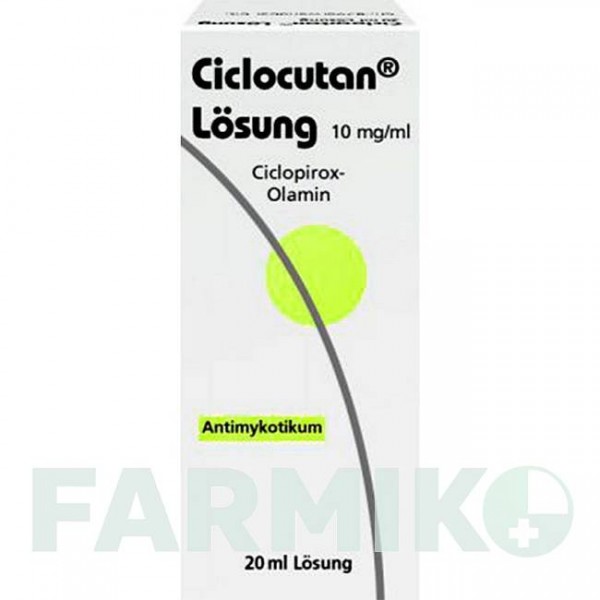 ЦИКЛОКУТАН (CICLOCUTAN) раствор 20 мл - Циклопирокс DERMAPHARM