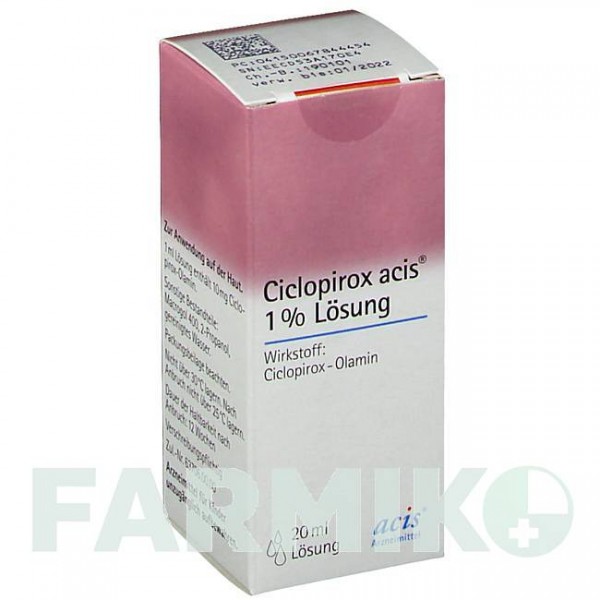 ЦИКЛОПИРОКС (CICLOPIROX) 1% раствор 20 мл - Циклопирокс ACIS