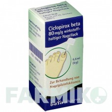 ЦИКЛОПИРОКС (CICLOPIROX) 80 мг/г лак 6,6 мл - Циклопирокс BETAPHARM