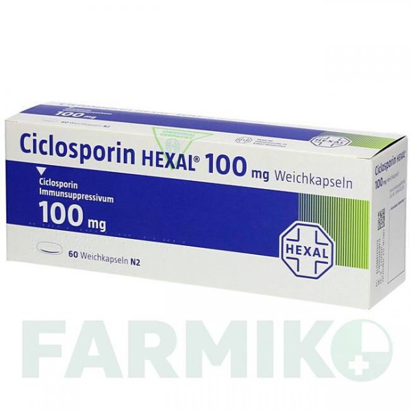 ЦИКЛОСПОРИН (CICLOSPORIN) 100 мг капсулы 60 шт - Циклоспорин HEXAL