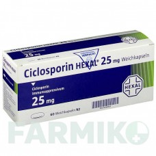 ЦИКЛОСПОРИН (CICLOSPORIN) 25 мг капсули 60 шт - Циклоспорин HEXAL
