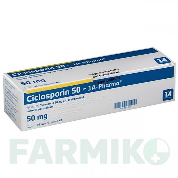ЦИКЛОСПОРИН (CICLOSPORIN) 50 капсули 50 шт - Циклоспорин 1 A PHARMA