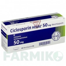 ЦИКЛОСПОРИН (CICLOSPORIN) 50 мг капсули 60 шт - Циклоспорин HEXAL