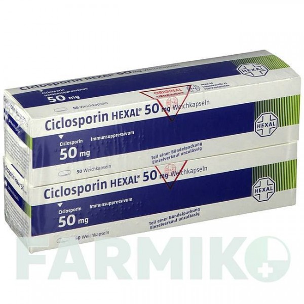 ЦИКЛОСПОРИН (CICLOSPORIN) 50 мг капсули 100 шт - Циклоспорин HEXAL
