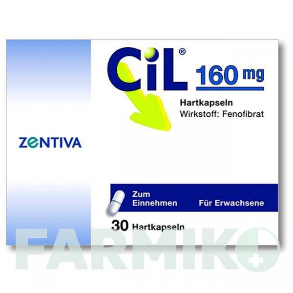 ЦИЛ (CIL) 160 мг капсули 30 шт - Фенофібрат ZENTIVA