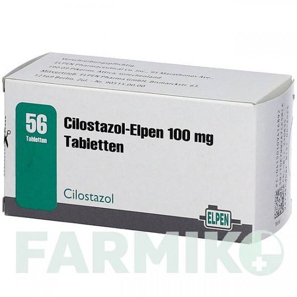 ЦИЛОСТАЗОЛ (CILOSTAZOL) 100 мг таблетки 56 шт - Цилостазол ELPEN PHARMACEUTICAL