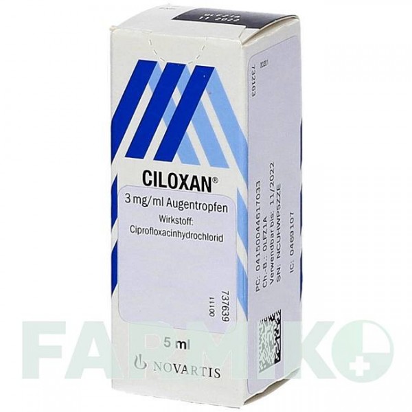 ЦИЛОКСАН (CILOXAN) капли 5 мл - Ципрофлоксацин EMRA-MED