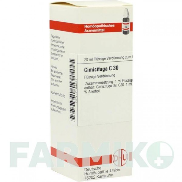 ЦИМИЦИФУГА (CIMICIFUGA) C 30 раствор 20 мл - Гомеопатия DHU