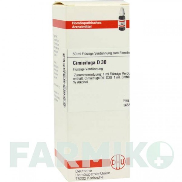 ЦИМИЦИФУГА (CIMICIFUGA) D 30 раствор 50 мл - Гомеопатия DHU