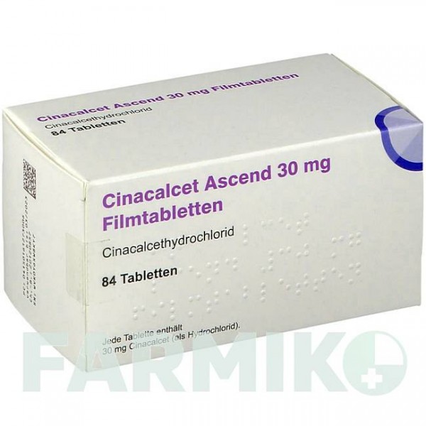 ЦИНАКАЛЬЦЕТ (CINACALCET) 30 мг таблетки 84 шт - Цинакальцет ASCEND