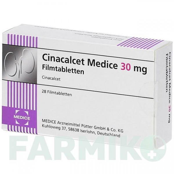ЦИНАКАЛЬЦЕТ (CINACALCET) 30 мг таблетки 28 шт - Цинакальцет MEDICE PUTTER
