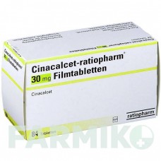 ЦИНАКАЛЬЦЕТ (CINACALCET) 30 мг таблетки 84 шт - Цинакальцет RATIOPHARM