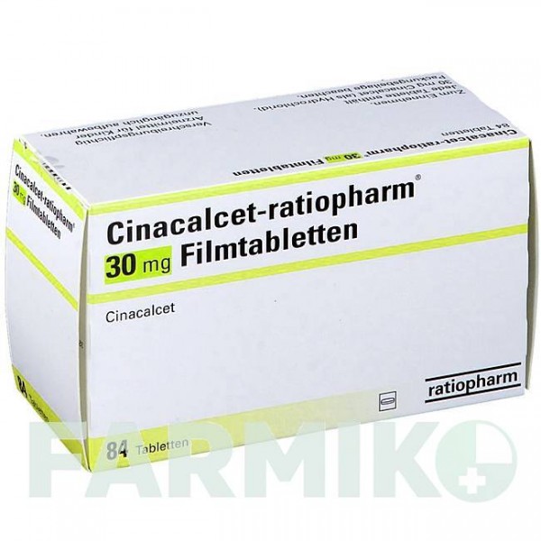 ЦИНАКАЛЬЦЕТ (CINACALCET) 30 мг таблетки 84 шт - Цинакальцет RATIOPHARM